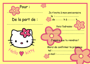 carte anniversaire hello kitty gratuite a imprimer