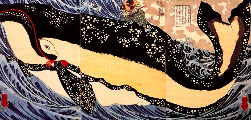 Miyamoti Musashi on a whale