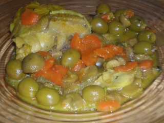 Tajine zitoun ou poulet aux olives - Les recettes de Salma
