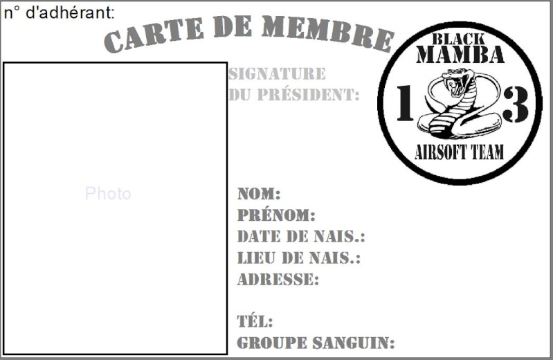 Carte de membres