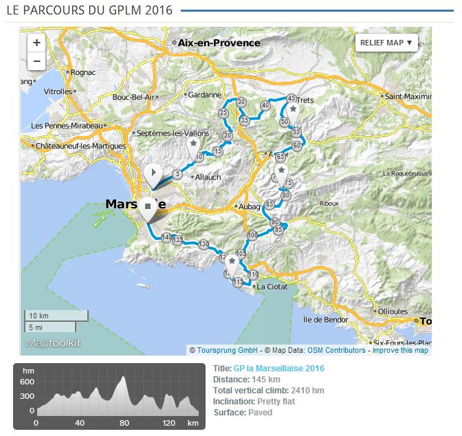 planimetria 2016 » 37th G.P. La Marsigliese - Grand Prix Cycliste la Marseillaise (1.1) Marsiglia Marseille (152.2 km)