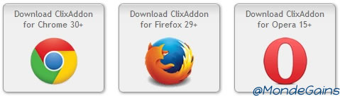 ClixAddon Chrome Firefox Opera