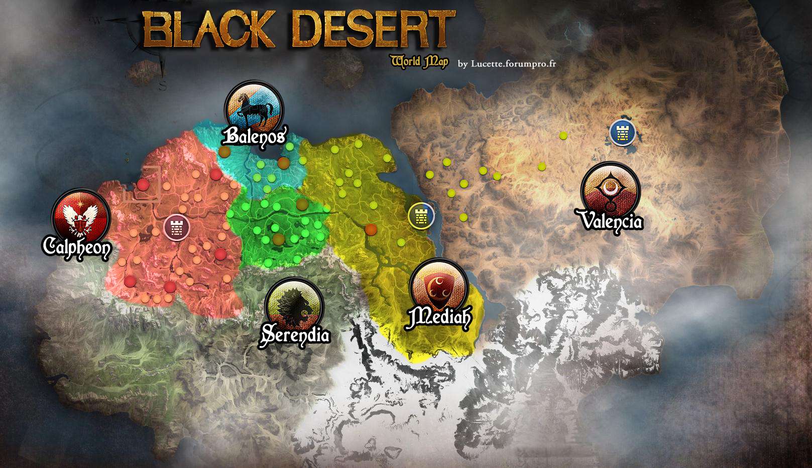 Black Desert Online World Map Map