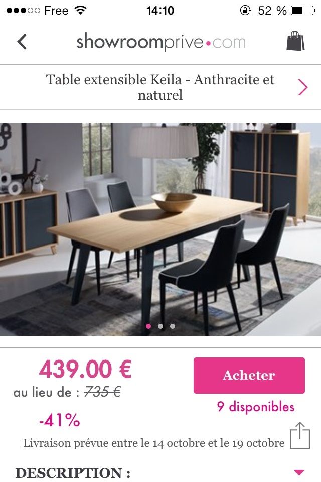 A la recherche de cette table de salle à manger